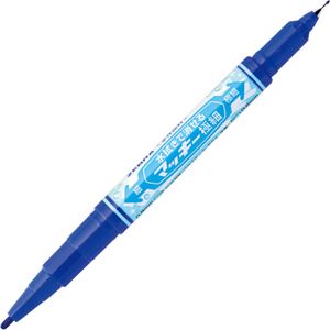 （まとめ） ゼブラ 水拭きで消せるマッキー極細（細字+極細） 青 P-WYTS17-BL 1本 【×30セット】