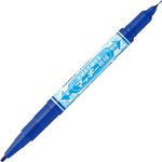 （まとめ） ゼブラ 水拭きで消せるマッキー極細（細字+極細） 青 P-WYTS17-BL 1本 【×30セット】