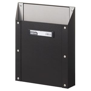 （まとめ） TANOSEEマグネットボックス（貼り表紙） A4タテ型 黒 1個 【×5セット】