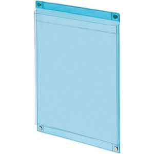 （まとめ） ライオン事務器 マグネットポケットソフトタイプ A4 W230×D11×H337mm 透明ブルー MP-C4 1個 【×5セット】