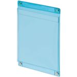 （まとめ） ライオン事務器 マグネットポケットソフトタイプ A5 W168×D11×H250mm 透明ブルー MP-C5 1個 【×5セット】