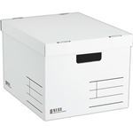 （まとめ） コクヨ 収納ボックス（NEOS）Lサイズ フタ付き ホワイト A4-NELB-W 1個 【×5セット】