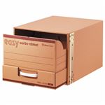 （まとめ） ライオン事務器 イージーキャビネットフタ付引出しタイプ A4用 内寸W314×D395×H248mm EWC-101 1個 【×2セット】