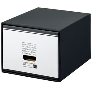 （まとめ） ライオン事務器 ストックケース A4用小 ブラックタイプ SC-41S 1個 【×2セット】