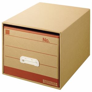 （まとめ） ライオン事務器 文書保存箱 A4用内寸W325×D420×H285mm SCB-12 1個 【×2セット】