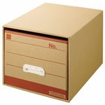 （まとめ） ライオン事務器 文書保存箱 A4用内寸W325×D420×H285mm SCB-12 1個 【×2セット】