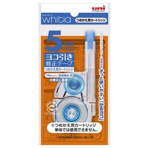 （まとめ） 三菱鉛筆 修正テープ ホワイティア替えテープ 5mm幅×11m CLTR220Y051P 1個 【×30セット】