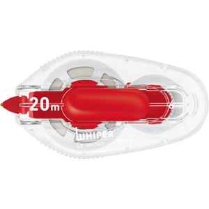 （まとめ） プラス 修正テープ ホワイパーLT6mm幅×20m レッド WH-1406 1個 【×30セット】