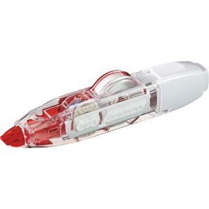 （まとめ） TANOSEE 修正テープカートリッジタイプ 本体 4.2mm幅×10m 赤 1個 【×30セット】
