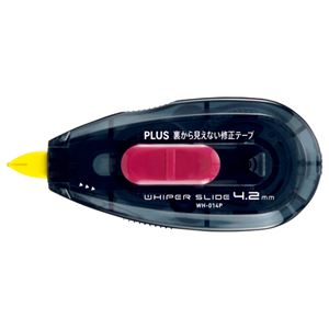 （まとめ） プラス 裏から見えない修正テープ 本体4.2mm幅×10m ブラック／ピンク WH-014P（N） 1個 【×30セット】