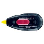 （まとめ） プラス 裏から見えない修正テープ 本体4.2mm幅×10m ブラック／ピンク WH-014P（N） 1個 【×30セット】