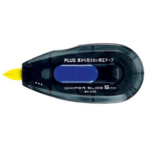 （まとめ） プラス 裏から見えない修正テープ 本体5mm幅×10m ブラック／ブルー WH-015P（N） 1個 【×30セット】