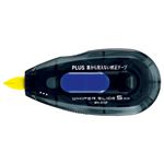 （まとめ） プラス 裏から見えない修正テープ 本体5mm幅×10m ブラック／ブルー WH-015P（N） 1個 【×30セット】