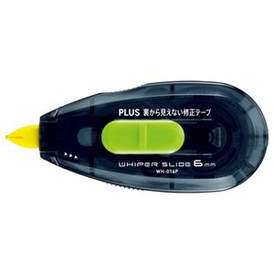 （まとめ） プラス 裏から見えない修正テープ 本体6mm幅×10m ブラック／グリーン WH-016P（N） 1個 【×30セット】