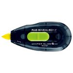 （まとめ） プラス 裏から見えない修正テープ 本体6mm幅×10m ブラック／グリーン WH-016P（N） 1個 【×30セット】