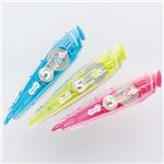 （まとめ） TANOSEEノック式修正テープ（使い切り） 5mm幅×6m 3色アソート（各色1個） 1パック 【×10セット】