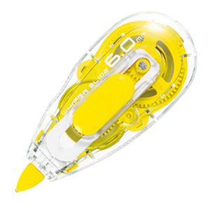 （まとめ） プラス 修正テープ ホワイパースライドポップカラー 本体 6mm幅×10m WH-016BCクリアイエロー 1個 【×30セット】