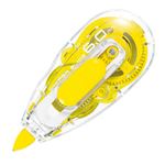 （まとめ） プラス 修正テープ ホワイパースライドポップカラー 本体 6mm幅×10m WH-016BCクリアイエロー 1個 【×30セット】