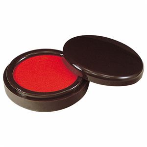 （まとめ） ライオン事務器 万能印肉 スポンジ朱肉60号 直径63mm 茶ケース No.525 1個 【×5セット】