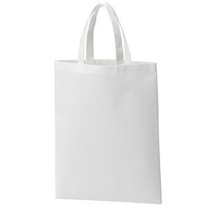 （まとめ） TANOSEE 不織布バッグ A4マチ無 ヨコ270×タテ350mm ホワイト 1パック（10枚） 【×5セット】