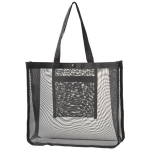 TANOSEE メッシュバッグB4ワイド 黒 1パック（10枚）