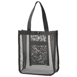 TANOSEE メッシュバッグB5ワイド 黒 1パック（10枚）