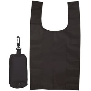 （まとめ） ジーナス ECO コンパクトマイバッグブラック 98080-BK 1枚 【×30セット】