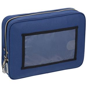 TANOSEE 帆布メール用ポーチ L紺 1個