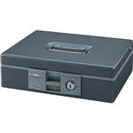 （まとめ） カール事務器 キャッシュボックスコインカウンター内蔵 グレー CB-8400-D 1個 【×2セット】