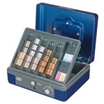 （まとめ） アスカ 手提金庫 A6 ブルーMCB320 1台 【×2セット】