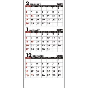 （まとめ） 九十九商会 壁掛けカレンダーシンプルスケジュール 2019年版 SG-317-2019 1セット（5冊） 【×3セット】