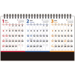 （まとめ） 九十九商会 卓上カレンダースリーマンスリープラン 2019年版 NK-544-2019 1冊 【×5セット】