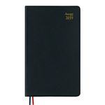 （まとめ） ダイゴー 2019年版 Appointダイアリー 1週間+横罫 144×86mm ブラック E1010-2019 1セット（3冊） 【×3セット】