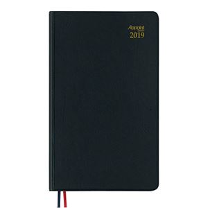 （まとめ） ダイゴー 2019年版 Appointダイアリー 1週間+横罫 144×86mm ブラック E1010-2019 1冊 【×5セット】
