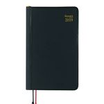 （まとめ） ダイゴー 2019年版 Appointダイアリー 1週間+横罫 鉛筆付 112×63mm ブラック E1002-2019 1冊 【×10セット】
