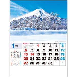 九十九商会 壁掛けカレンダー 四季の日本2019年版 NK-087-2019 1セット（5冊）