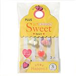 （まとめ） プラス メクリッコ Sweet ハート2S パールホワイト・ピンク・ローズ KM-301SA-3 1袋（3個：各色1個） 【×30セット】