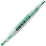 （まとめ） TANOSEEキャップが外しやすい蛍光ペン ツイン 緑 1本 【×50セット】