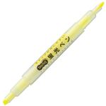 （まとめ） TANOSEEキャップが外しやすい蛍光ペン ツイン 黄 1本 【×50セット】