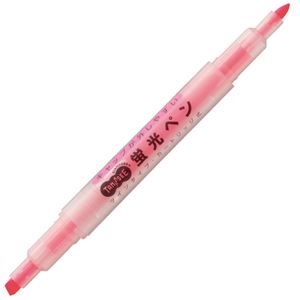 （まとめ） TANOSEEキャップが外しやすい蛍光ペン ツイン ピンク 1本 【×50セット】