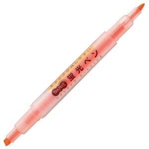 （まとめ） TANOSEEキャップが外しやすい蛍光ペン ツイン オレンジ 1本 【×50セット】