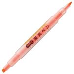 （まとめ） TANOSEEキャップが外しやすい蛍光ペン ツイン オレンジ 1本 【×50セット】