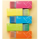（まとめ） TANOSEE 蛍光マーカーシングルタイプ（キャップ式） オレンジ 1セット（10本） 【×10セット】