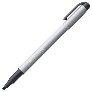 （まとめ） TANOSEE 蛍光マーカーシングルタイプ（キャップ式） グレイ 1セット（10本） 【×10セット】