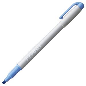 （まとめ） TANOSEE 蛍光マーカーシングルタイプ（キャップ式） ダークブルー 1セット（10本） 【×10セット】