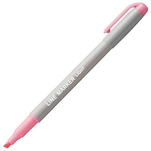 （まとめ） TANOSEE 蛍光マーカーシングルタイプ（キャップ式） ライトピンク 1セット（10本） 【×10セット】