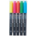 （まとめ） モナミ 蛍光ペン SUPERHIGHLIGHTER 5色セット（黄・桃・橙・緑・水色） 18443 1パック 【×30セット】