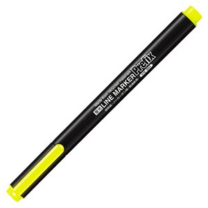 （まとめ） コクヨ蛍光OAマーカー（再生樹脂・シングル） プリフィクス 中字 黄 PM-L102Y 1セット（10本） 【×5セット】