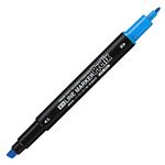 （まとめ） コクヨ蛍光OAマーカー（再生樹脂・ツイン） プリフィクス 中字+細字 青 PM-L202B 1セット（10本） 【×5セット】