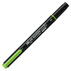 （まとめ） コクヨ蛍光OAマーカー（再生樹脂・ツイン） プリフィクス 中字+細字 緑 PM-L202G 1セット（10本） 【×5セット】